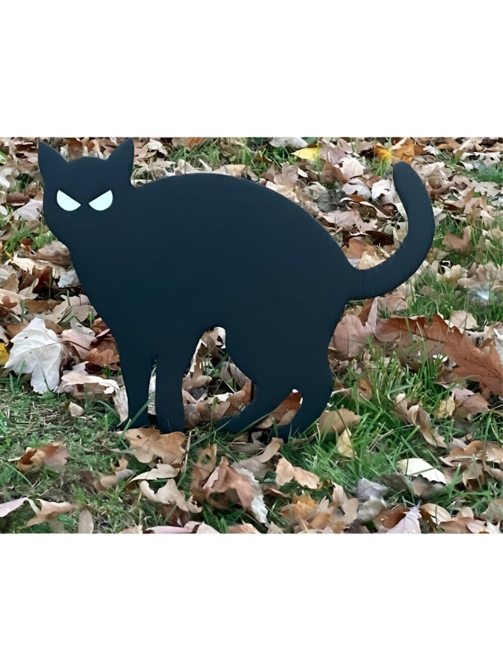 6 Pack Halloween Black Cat Yard Signs with Stakes Scary Silhouette Halloween